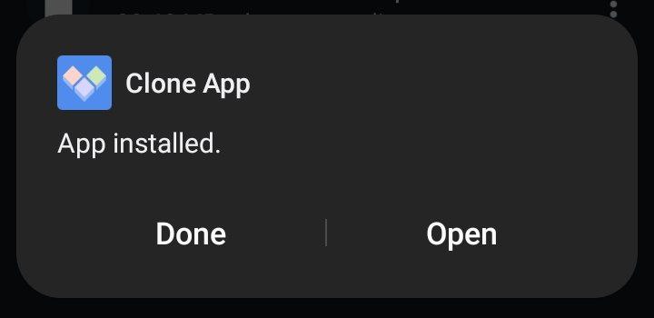 Clone app installed