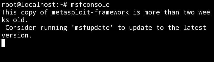 Restart - Start msfconsole