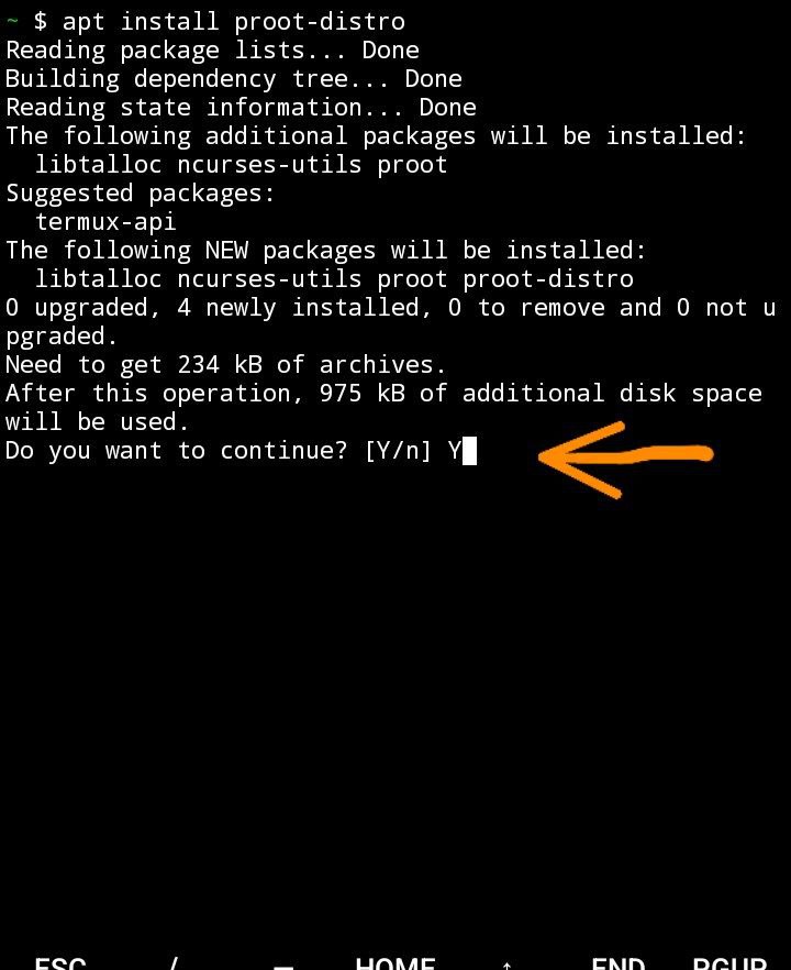 Install proot-distro
