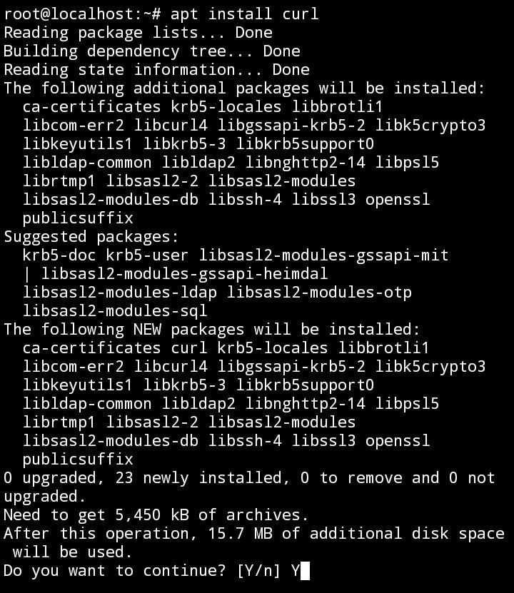 Install curl