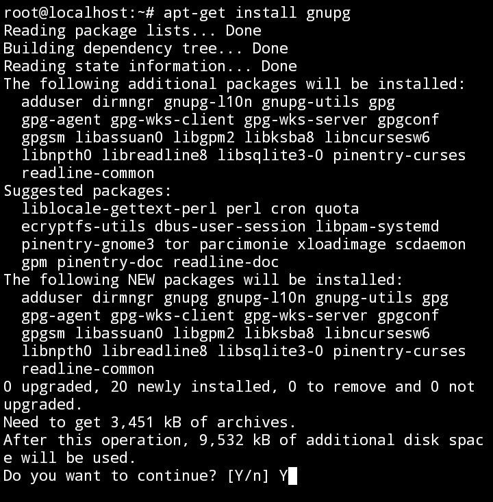 Install gnupg