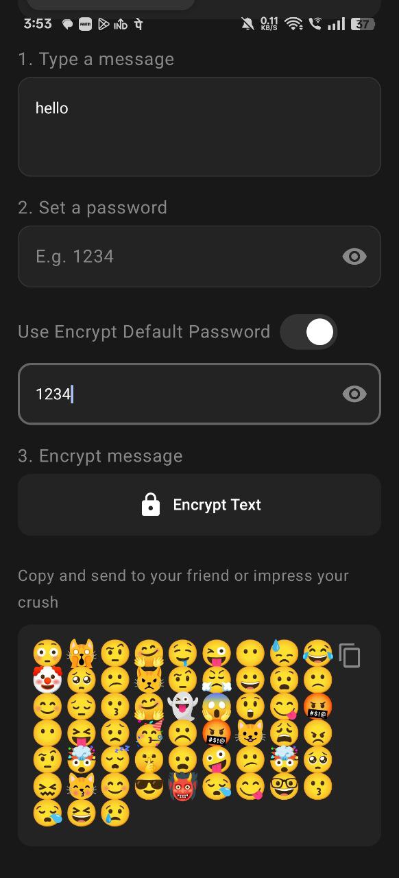 Encrypt Text Button