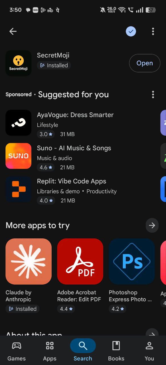 Install SecretMoji App